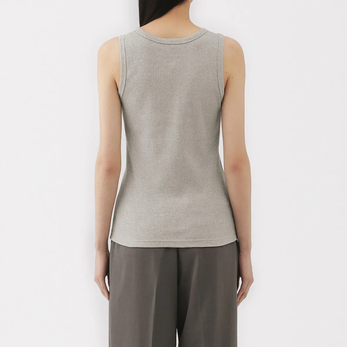 Outlet Muji Chaleco de canalé para mujer
