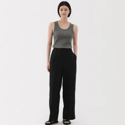Outlet Muji Chaleco de canalé para mujer