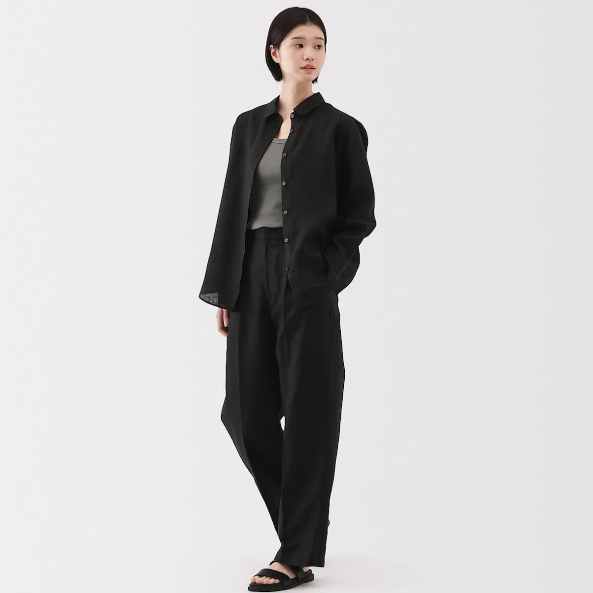 Outlet Muji Chaleco de canalé para mujer