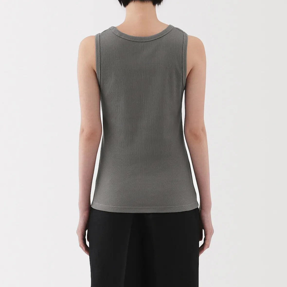 Outlet Muji Chaleco de canalé para mujer