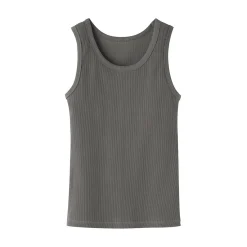 Outlet Muji Chaleco de canalé para mujer