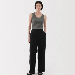 Outlet Muji Chaleco de canalé para mujer