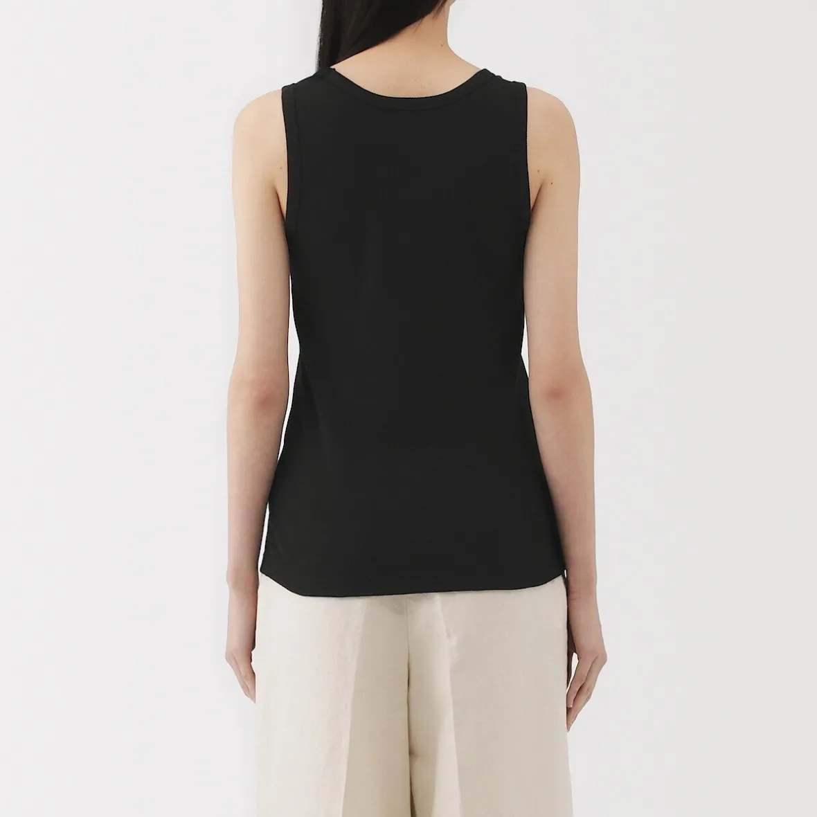 Outlet Muji Chaleco de canalé para mujer