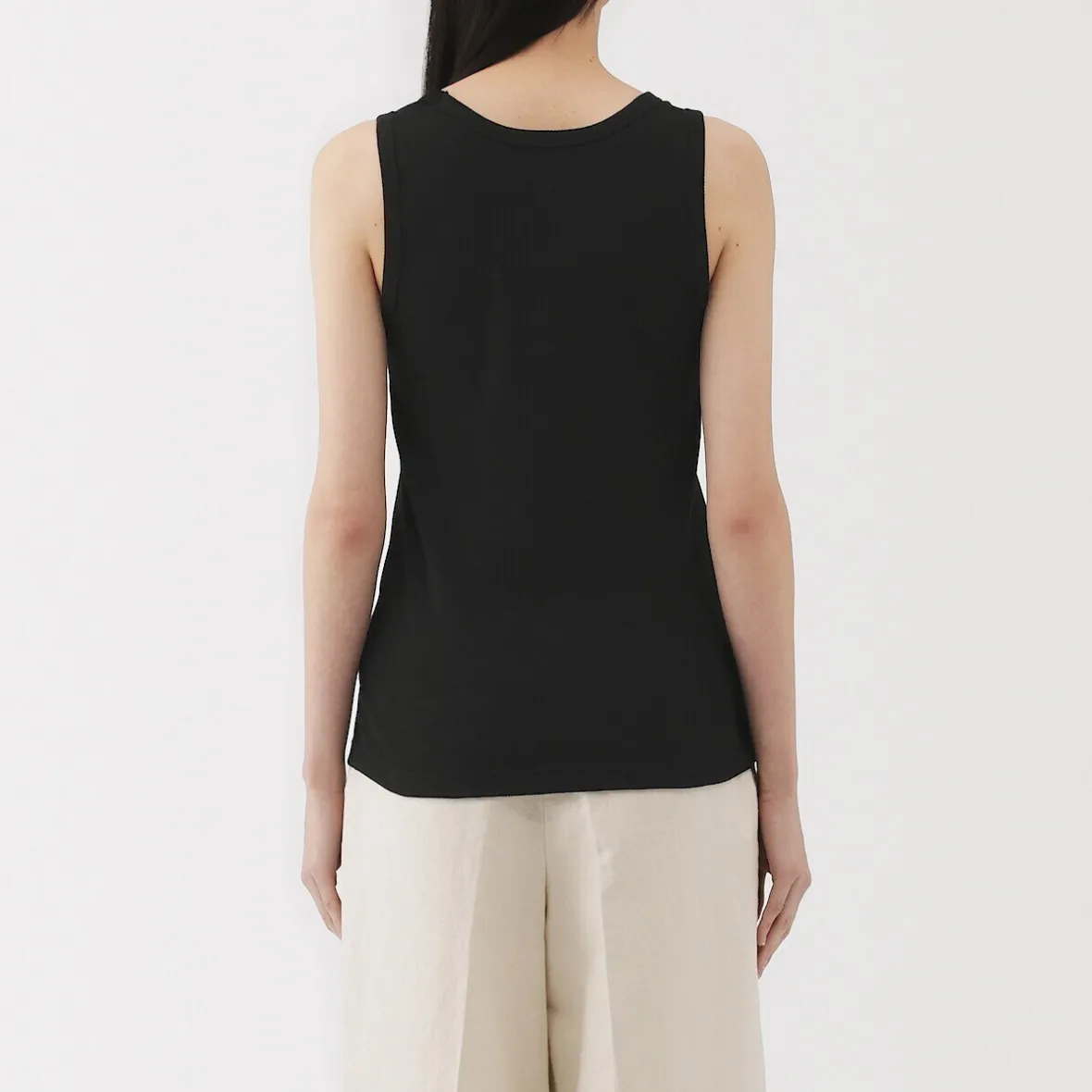 Outlet Muji Chaleco de canalé para mujer