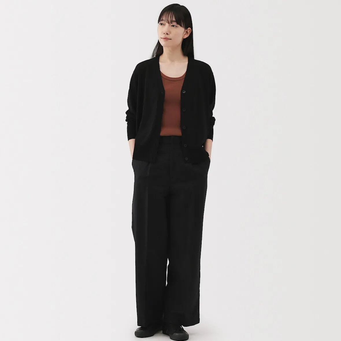 Outlet Muji Chaleco de canalé para mujer
