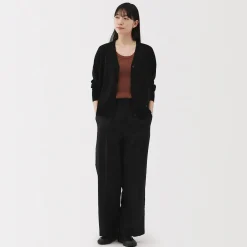 Outlet Muji Chaleco de canalé para mujer