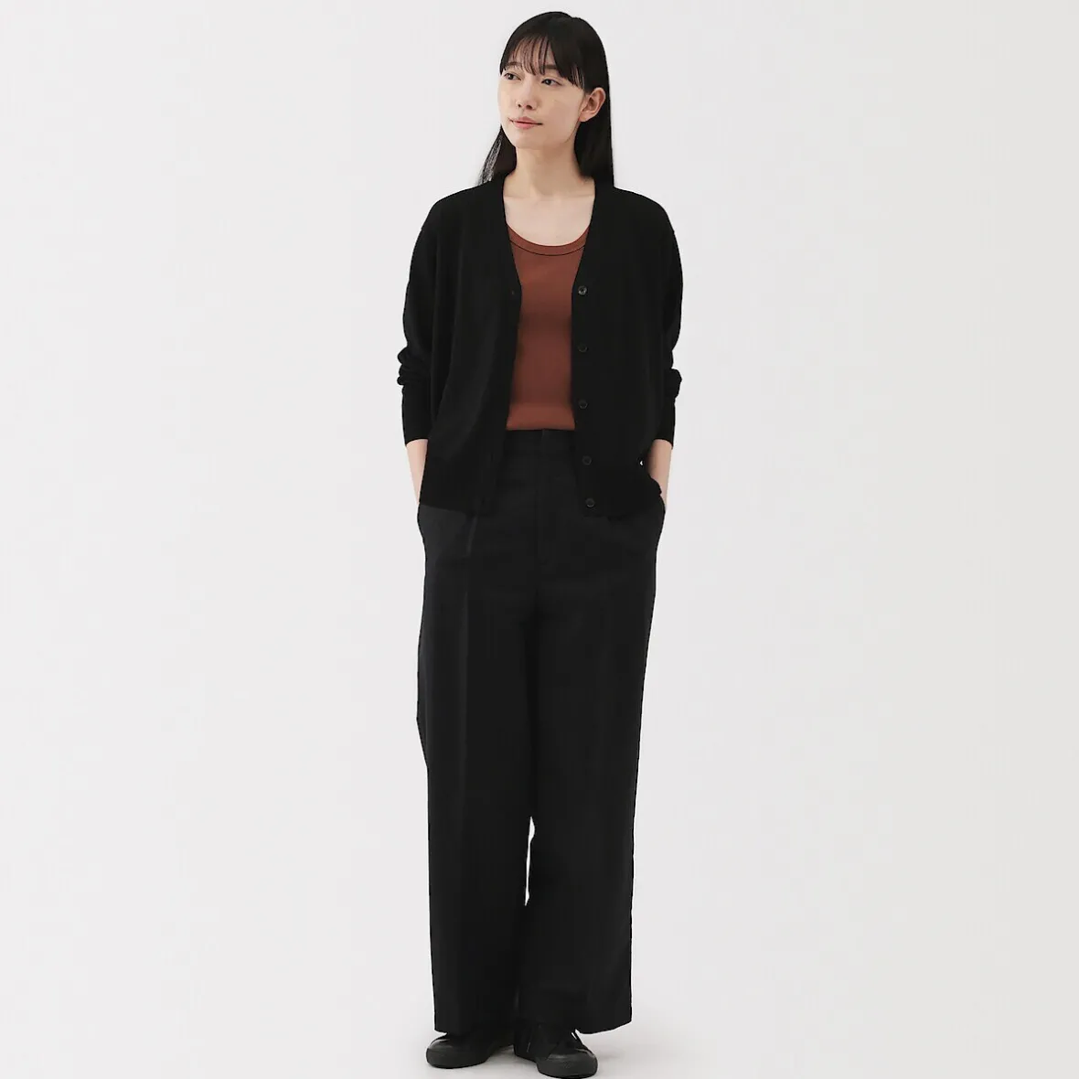 Outlet Muji Chaleco de canalé para mujer