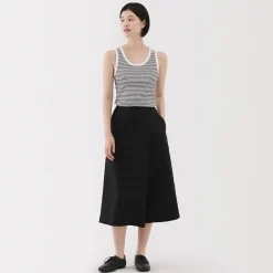 Outlet Muji Chaleco de canalé para mujer