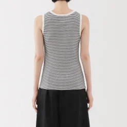 Outlet Muji Chaleco de canalé para mujer