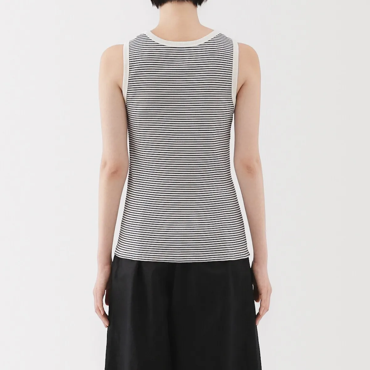 Outlet Muji Chaleco de canalé para mujer