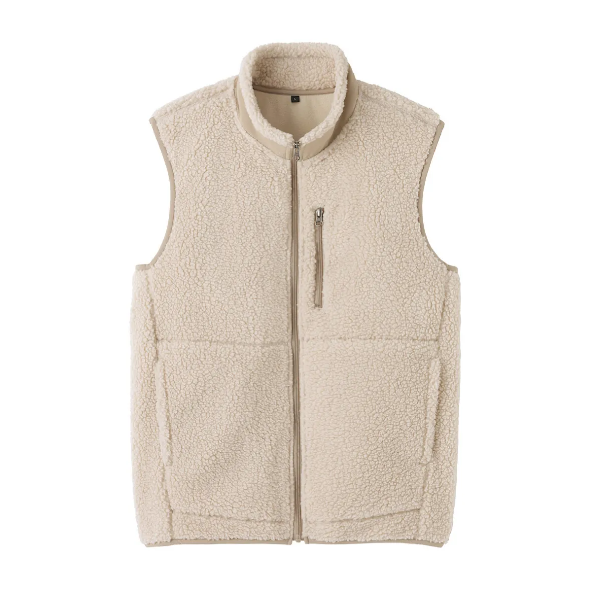 New Muji Chaleco de forro polar de poliéster reciclado para hombre