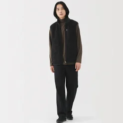 New Muji Chaleco de forro polar de poliéster reciclado para hombre