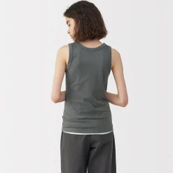 Outlet Muji Chaleco de lino y algodón para mujer