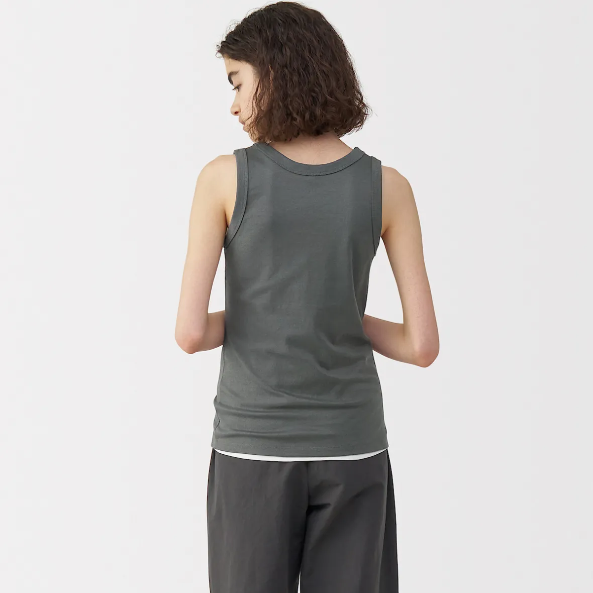 Outlet Muji Chaleco de lino y algodón para mujer