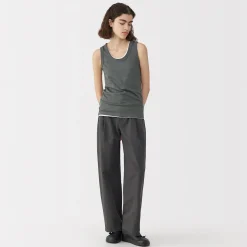 Outlet Muji Chaleco de lino y algodón para mujer