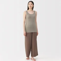Discount Muji Chaleco de soporte suave y elástico de lyocell para mujer