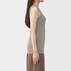 Discount Muji Chaleco de soporte suave y elástico de lyocell para mujer
