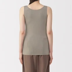 Discount Muji Chaleco de soporte suave y elástico de lyocell para mujer