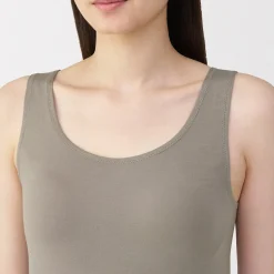 Discount Muji Chaleco de soporte suave y elástico de lyocell para mujer
