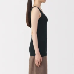 Discount Muji Chaleco de soporte suave y elástico de lyocell para mujer