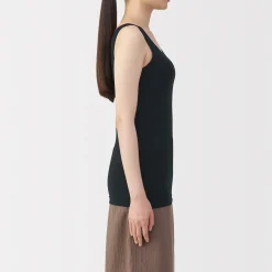 Discount Muji Chaleco de soporte suave y elástico de lyocell para mujer