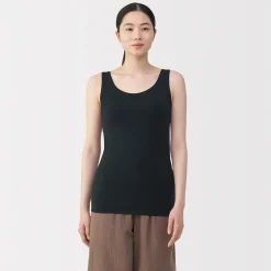 Discount Muji Chaleco de soporte suave y elástico de lyocell para mujer