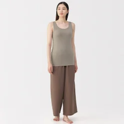 Discount Muji Chaleco de soporte suave y elástico de lyocell para mujer