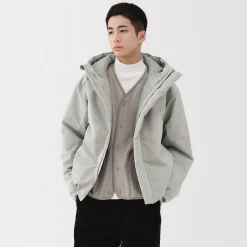 New Muji Chaqueta acolchada con capucha para hombre