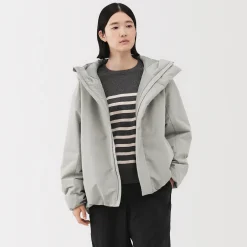 New Muji Chaqueta acolchada con capucha para hombre