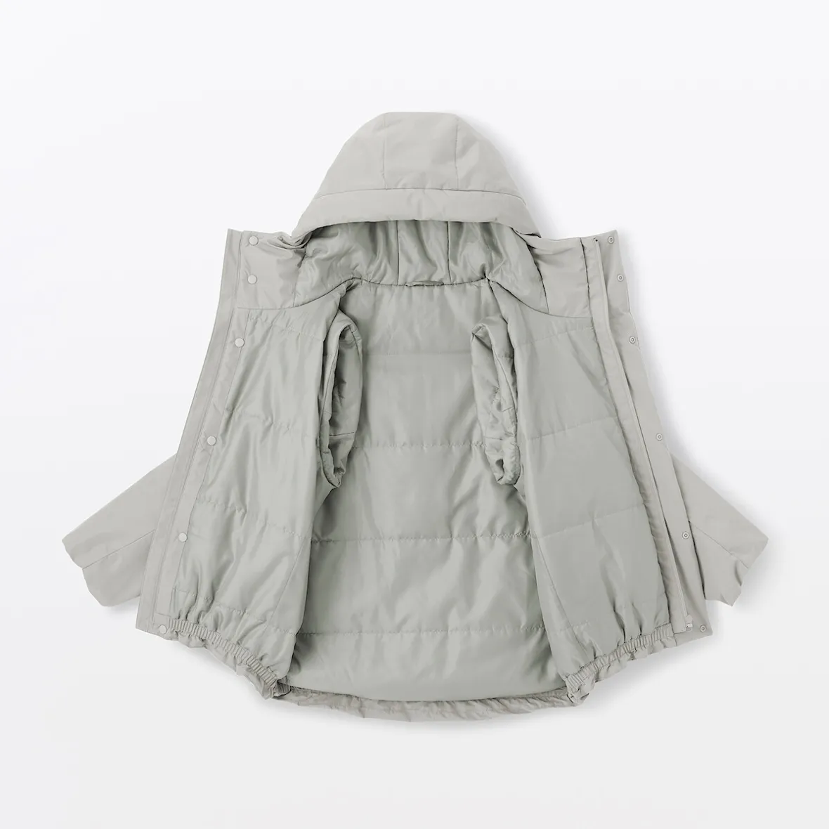 New Muji Chaqueta acolchada con capucha para hombre