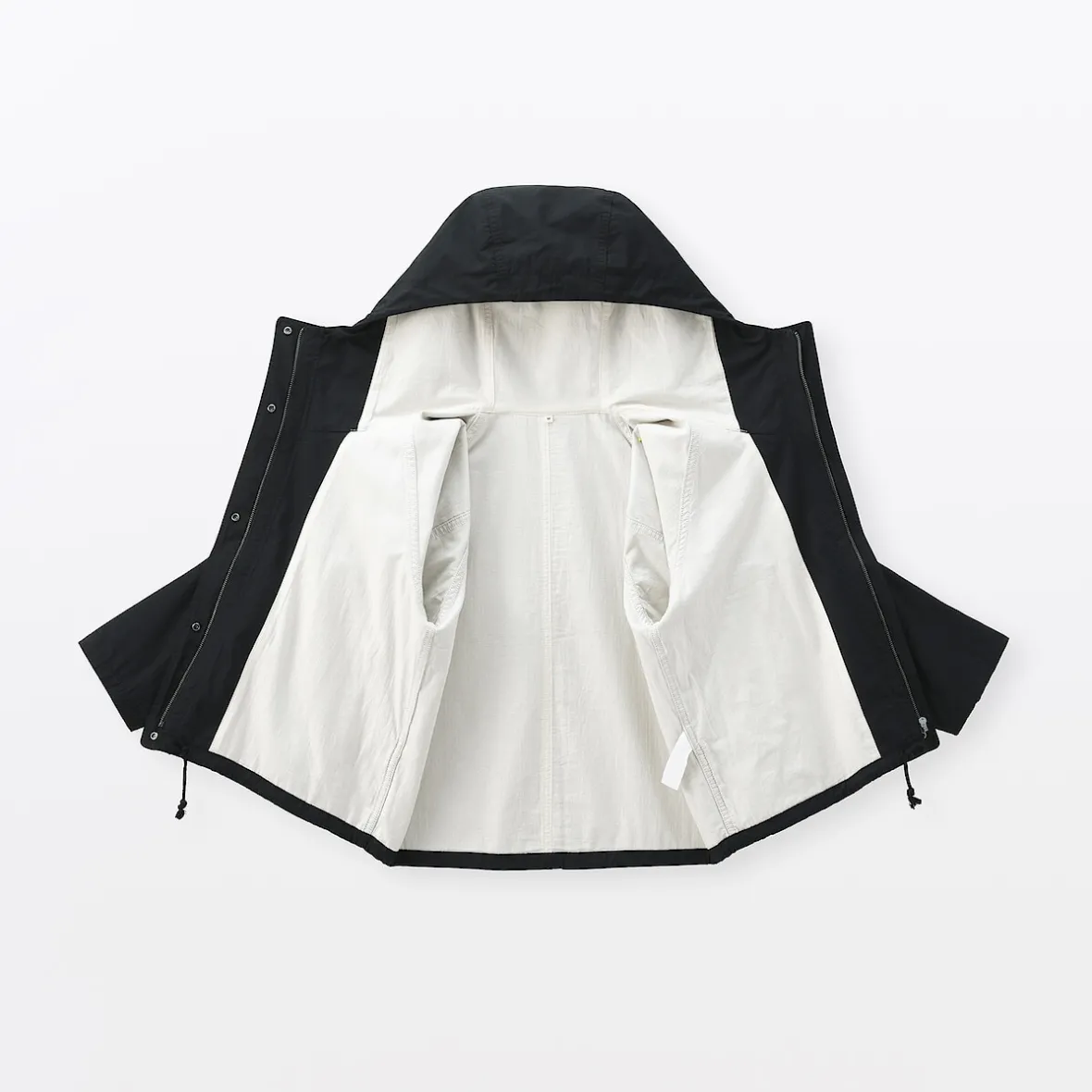 Muji Chaqueta con capucha de algodón ligero para mujer