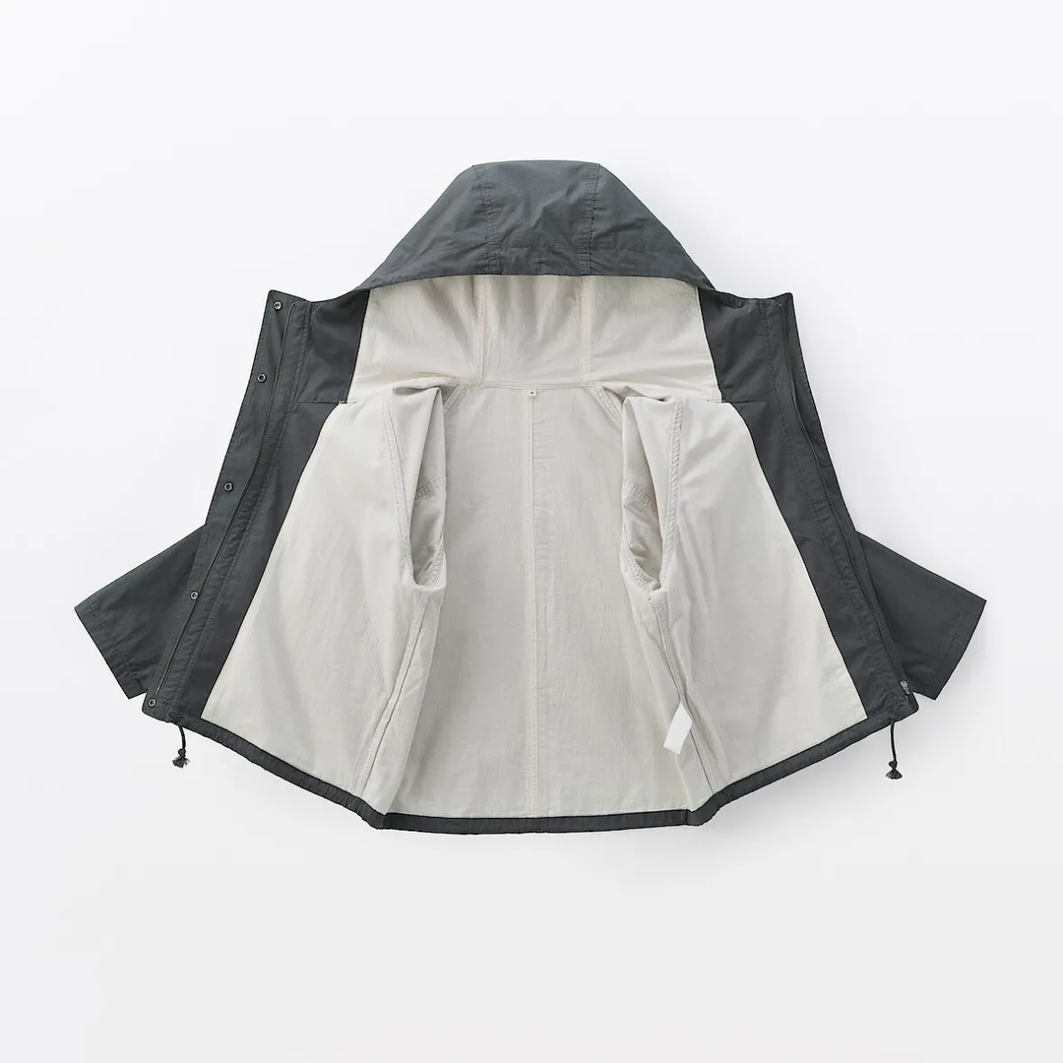 Muji Chaqueta con capucha de algodón ligero para mujer