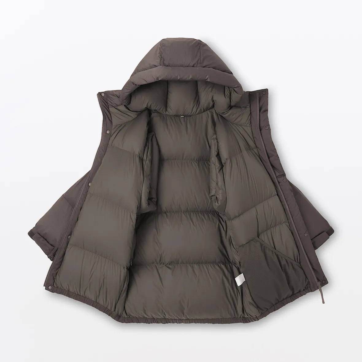 Online Muji Chaqueta con capucha de plumón para hombre
