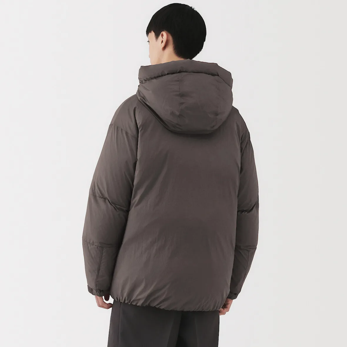 Online Muji Chaqueta con capucha de plumón para hombre