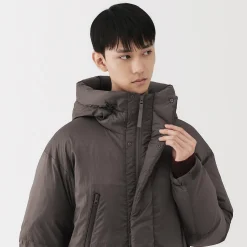 Online Muji Chaqueta con capucha de plumón para hombre