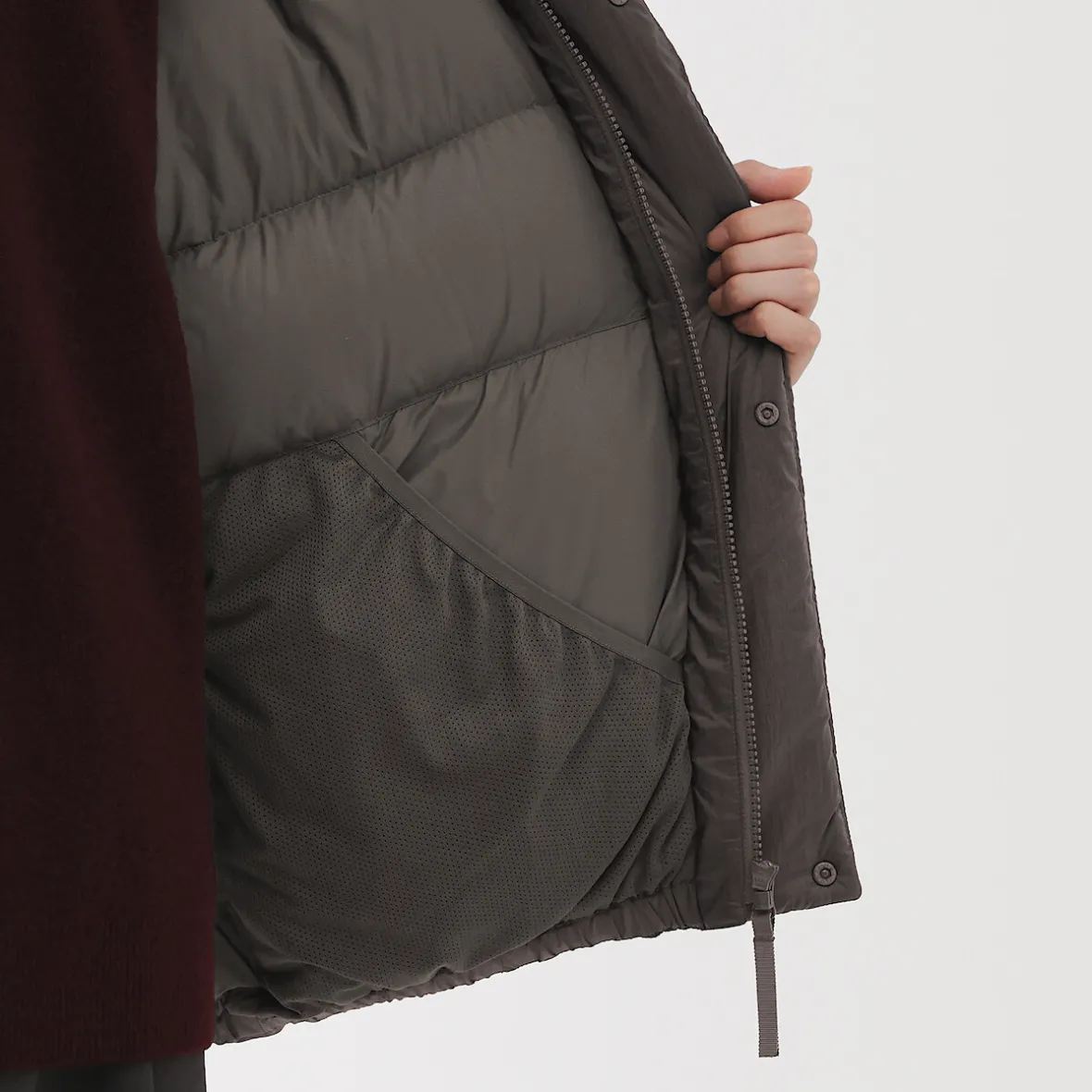 Online Muji Chaqueta con capucha de plumón para hombre