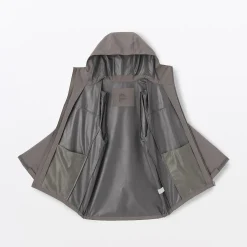 Muji Chaqueta con capucha impermeable para hombre
