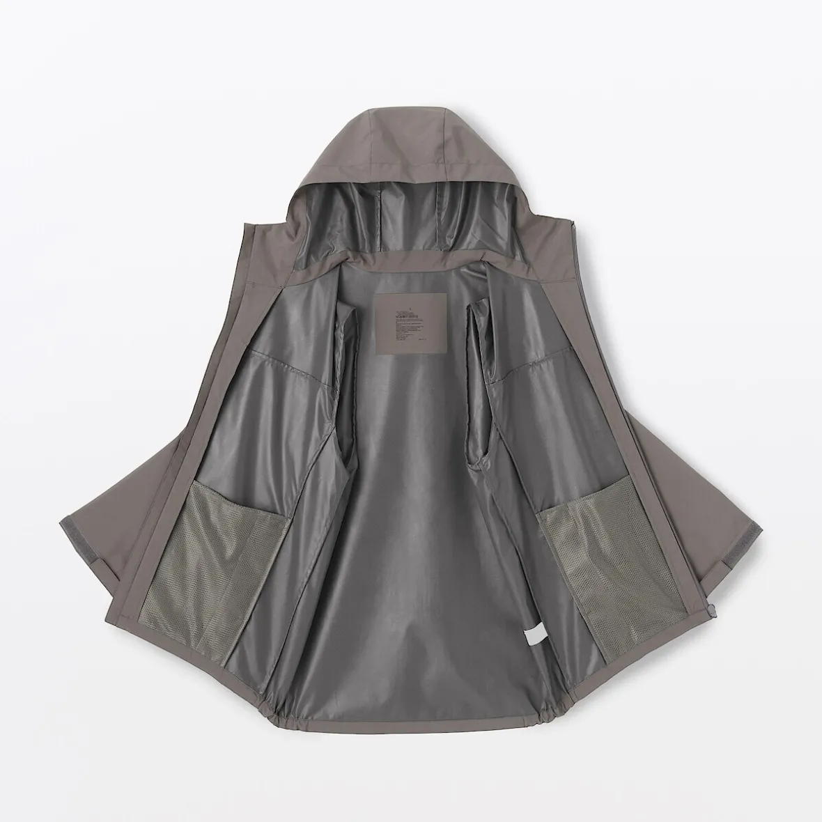 Muji Chaqueta con capucha impermeable para hombre