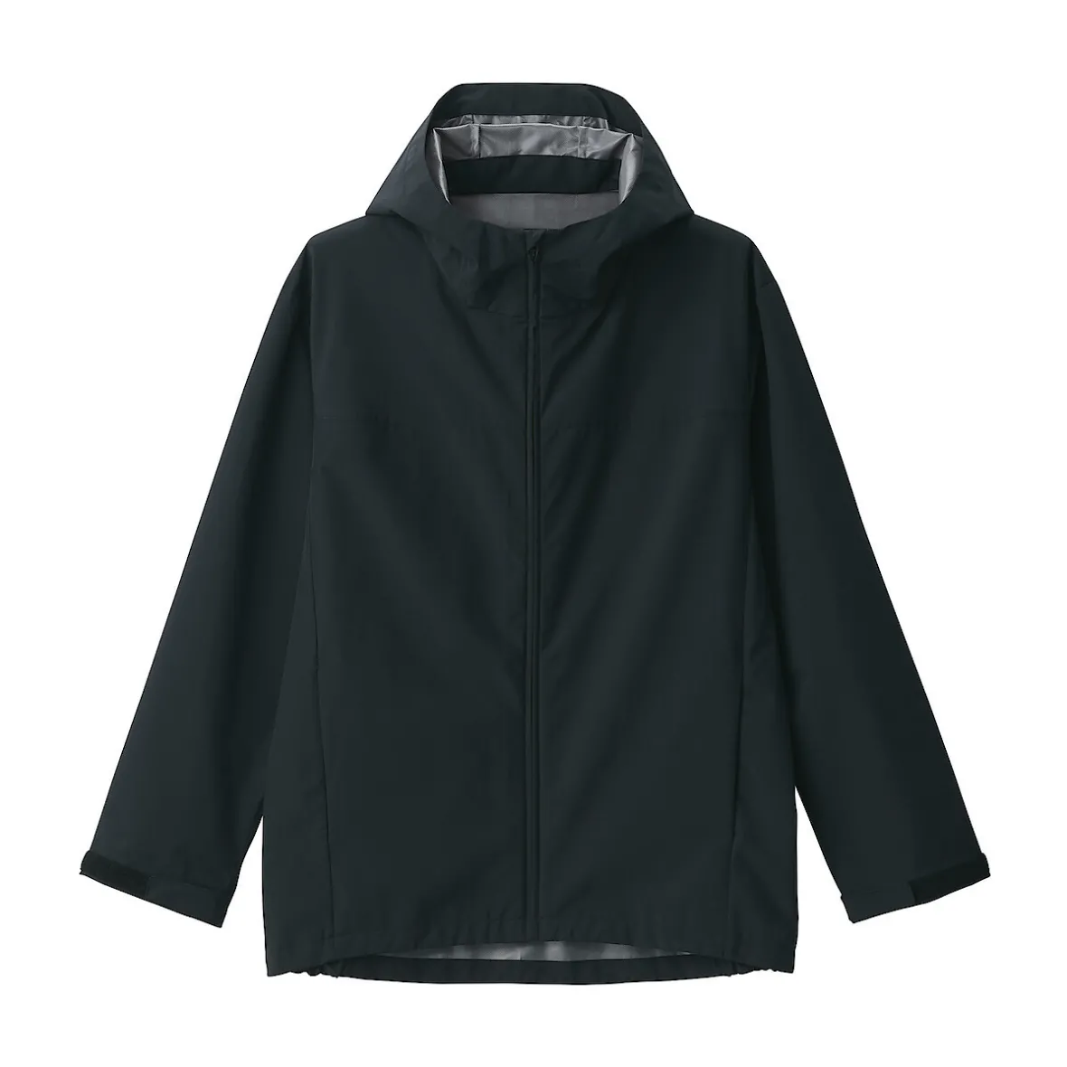 Muji Chaqueta con capucha impermeable para hombre
