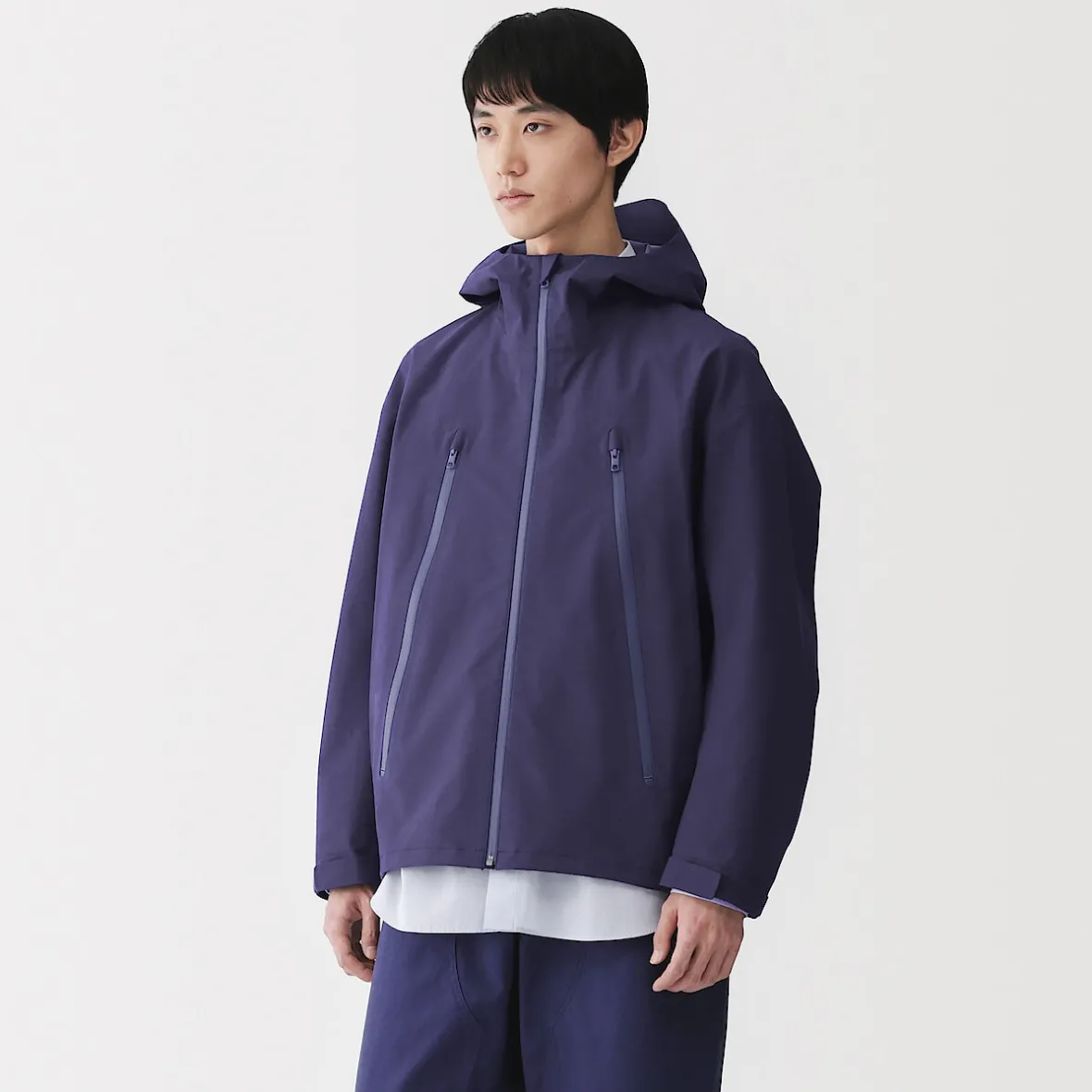 Clearance Muji Chaqueta con capucha repelente al agua y transpirable para hombre