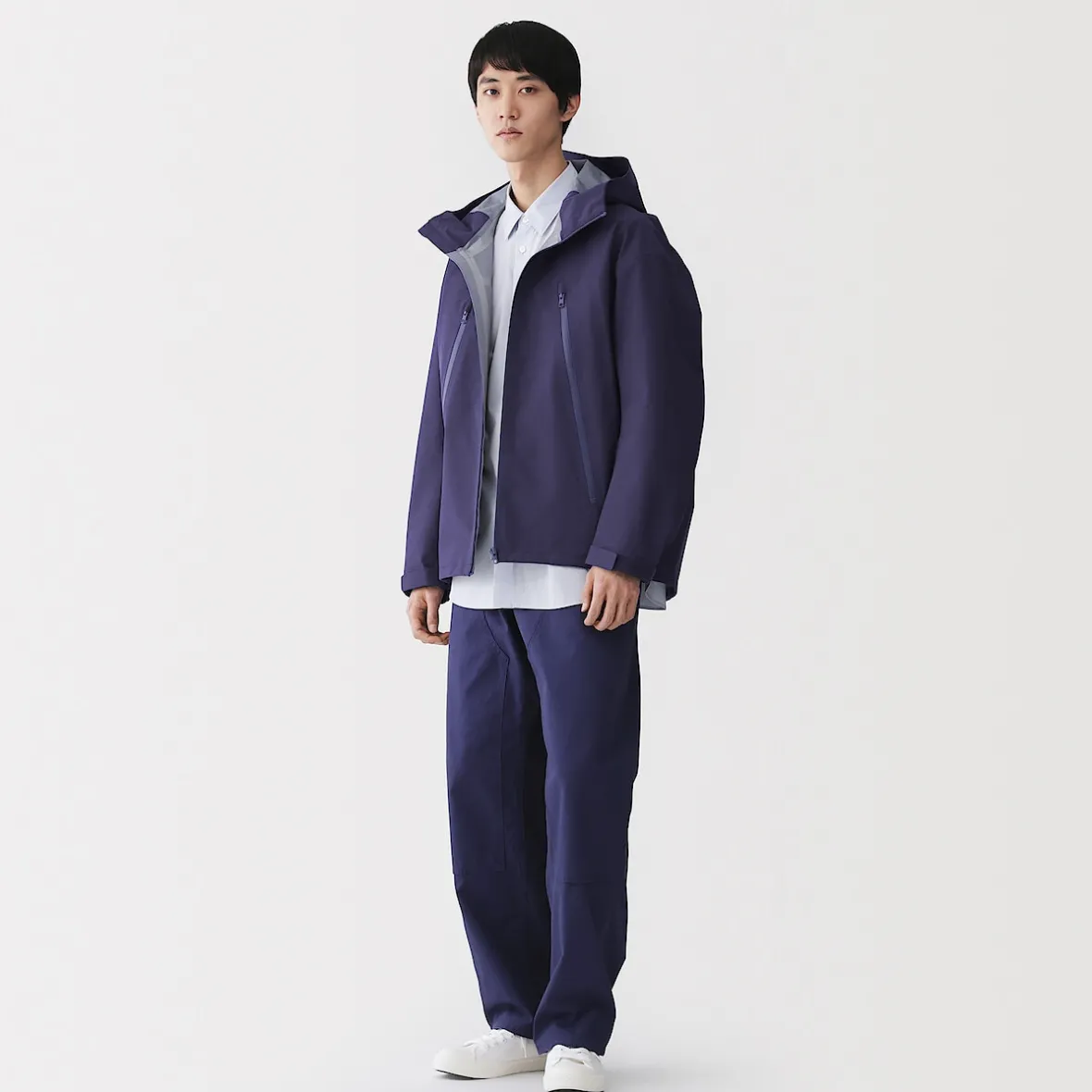 Clearance Muji Chaqueta con capucha repelente al agua y transpirable para hombre
