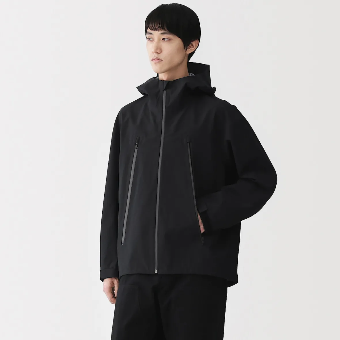 Clearance Muji Chaqueta con capucha repelente al agua y transpirable para hombre
