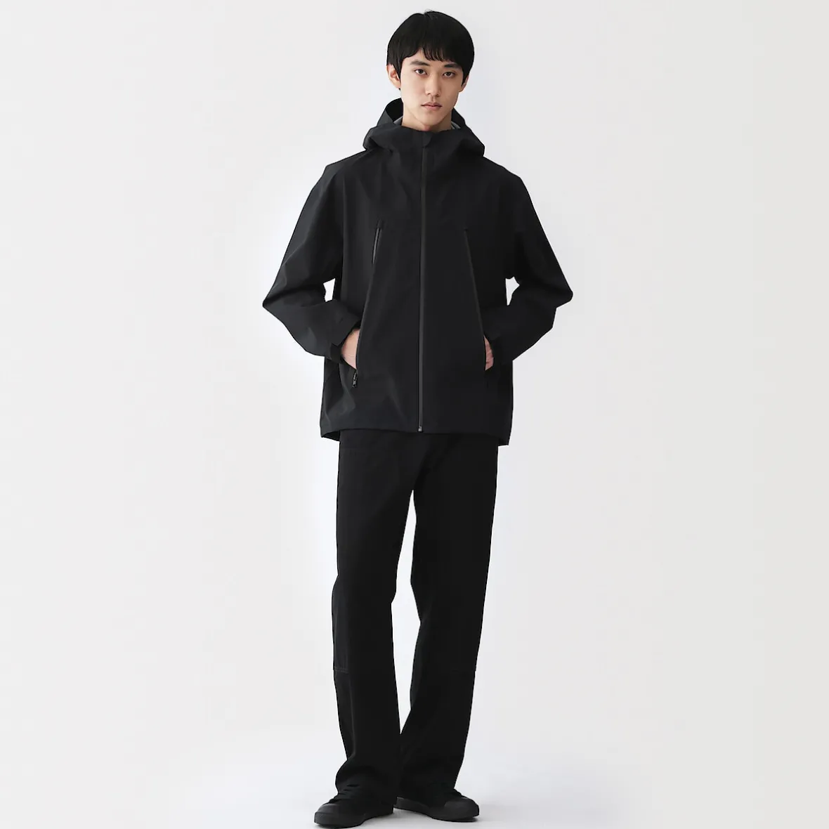 Clearance Muji Chaqueta con capucha repelente al agua y transpirable para hombre