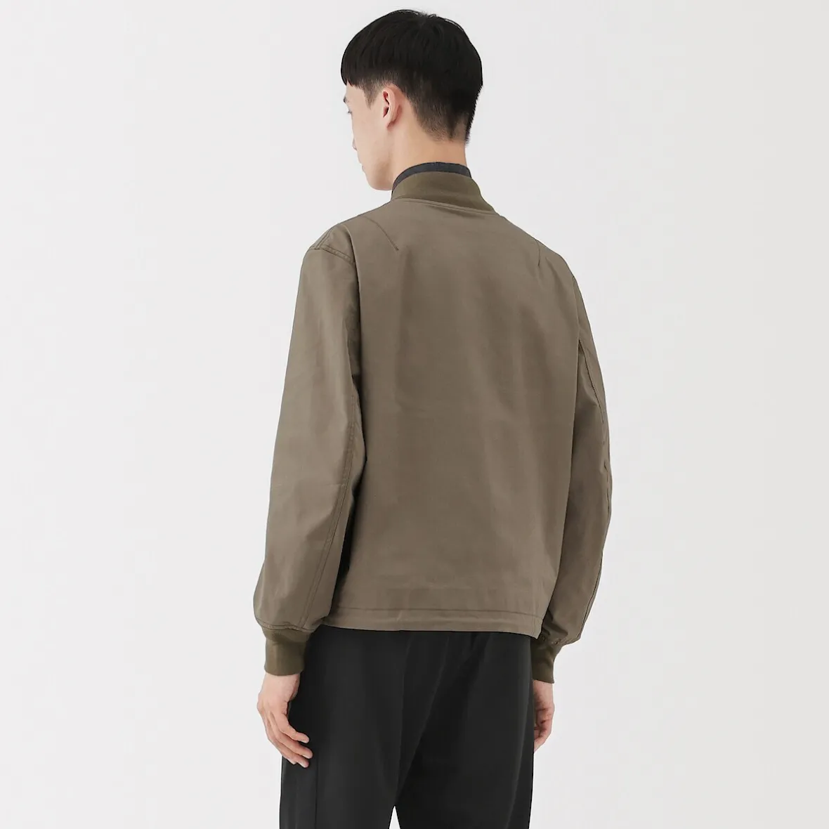 Outlet Muji Chaqueta con cremallera de poliéster repelente al agua para hombre