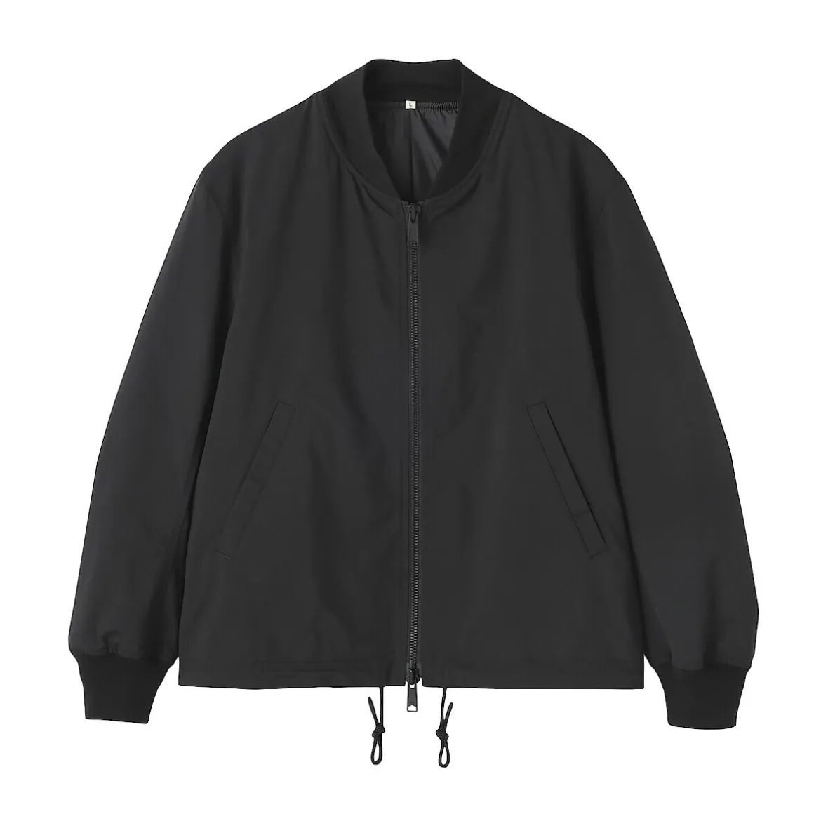 Outlet Muji Chaqueta con cremallera de poliéster repelente al agua para hombre