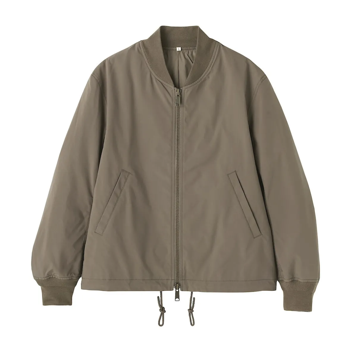 Outlet Muji Chaqueta con cremallera de poliéster repelente al agua para hombre