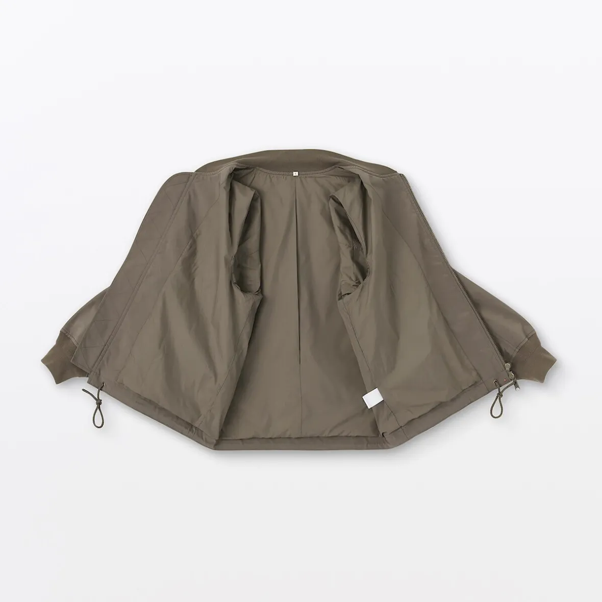 Outlet Muji Chaqueta con cremallera de poliéster repelente al agua para hombre