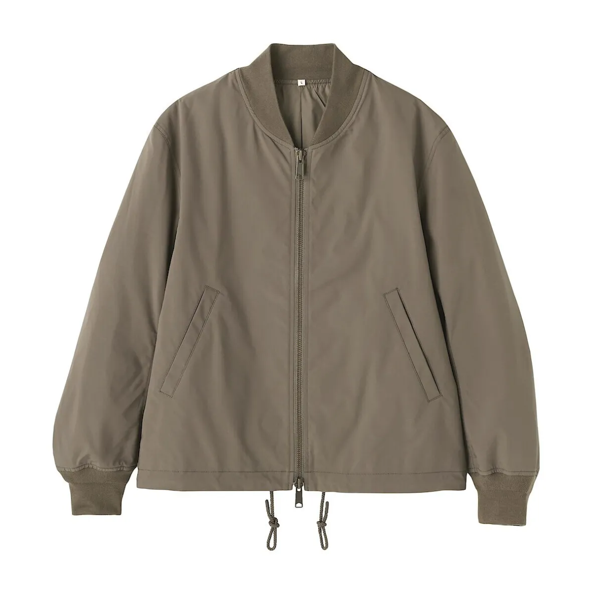 Outlet Muji Chaqueta con cremallera de poliéster repelente al agua para hombre