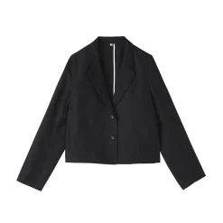 Clearance Muji Chaqueta corta de lino y lyocell para mujer