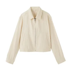 Hot Muji Chaqueta corta de mezcla de rayón para mujer